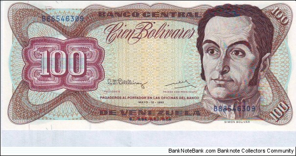  100 Bolivares Banknote