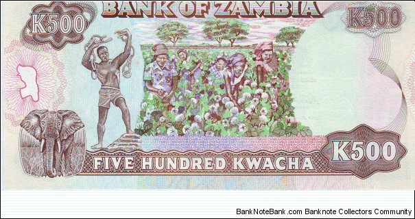 Banknote from Zambia year 1991