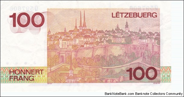 Banknote from Luxembourg year 1986