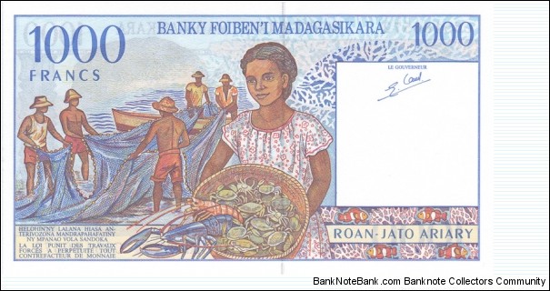 Banknote from Madagascar year 1994