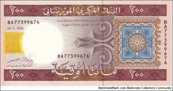 Mauritania P11 (200 ouguiya 28/11-2004) Banknote