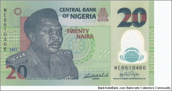 Nigeria P39 (20 naira 2009) Polymer Banknote