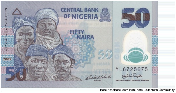 Nigeria P40 (50 naira 2009) Polymer Banknote