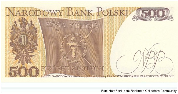 Banknote from Poland year 1982
