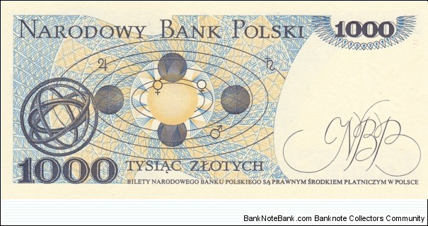 Banknote from Poland year 1982