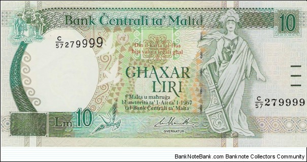 10 Liri Banknote