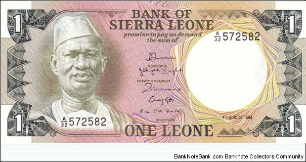 Sierra Leone P5e (1 leone 4/8-1984) Banknote