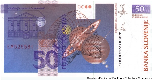 Banknote from Slovenia year 1992