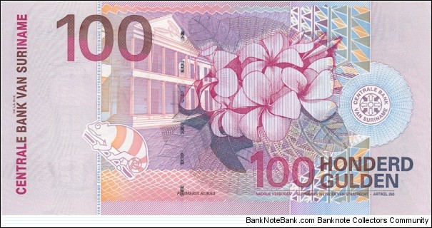 Banknote from Suriname year 2000