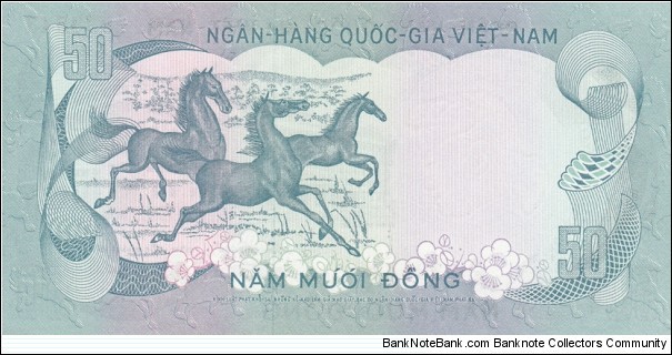 Banknote from Vietnam year 1972