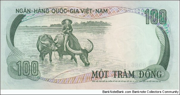 Banknote from Vietnam year 1972