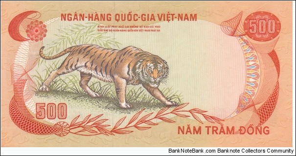 Banknote from Vietnam year 1972