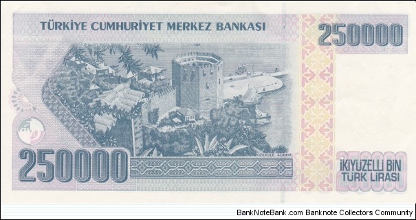 Banknote from Turkey year 1998