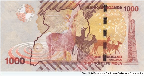 Banknote from Uganda year 2010