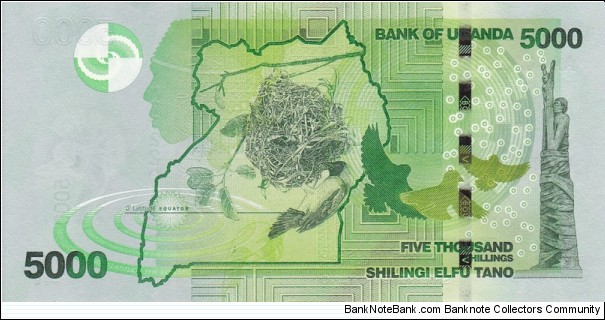 Banknote from Uganda year 2010