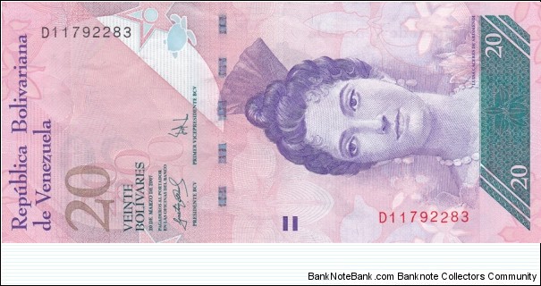 Venezuela P91 (20 bolivares 20/3-2007) Banknote