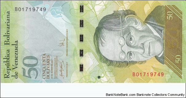 Venezuela P92 (50 bolivares 20/3-2007) Banknote
