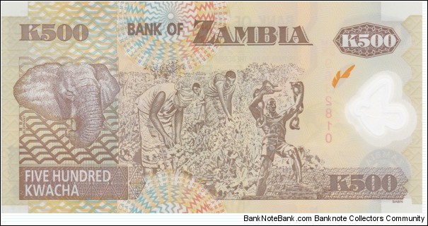 Banknote from Zambia year 2008