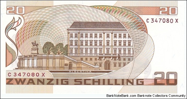 Banknote from Austria year 1986