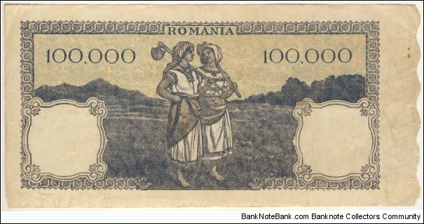 Banknote from Romania year 1945