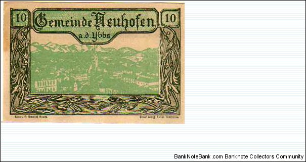 *NOTGELD*__10 Heller__pk# NL__30.12.1920__Neuhofen Banknote