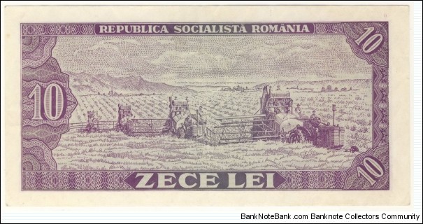 10 Lei Socialist Republic of Romania 1966 Banknote