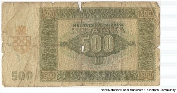 Banknote from Croatia year 1941