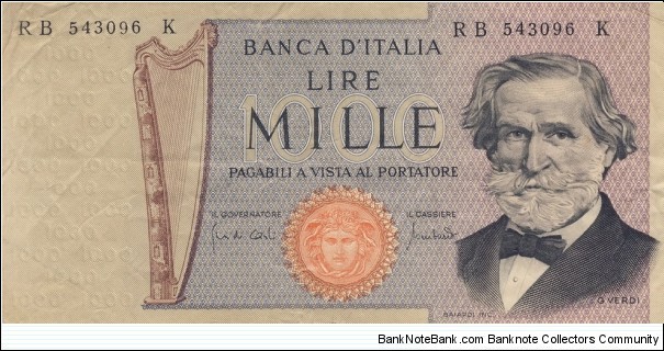 1000 Lire Banknote
