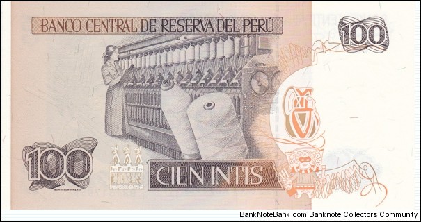 Banknote from Peru year 1987