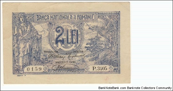 2 Lei - Kingdom of Romania Banknote