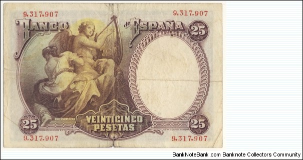 Banknote from Spain year 1931