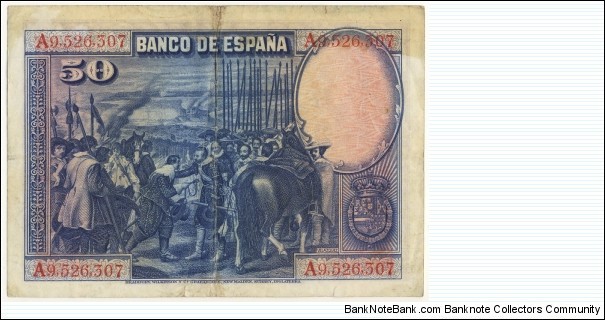 Banknote from Spain year 1928