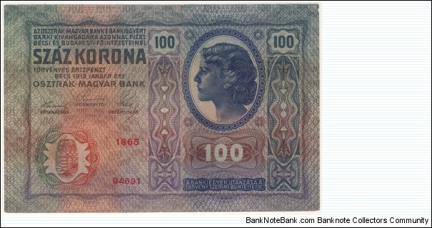 Banknote from Austria year 1912