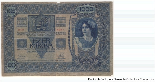 Banknote from Austria year 1902