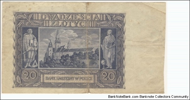 Banknote from Poland year 1940