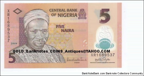 5 Naira 2009 (POLYMER) Banknote