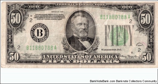 50 Dollars, Banknote