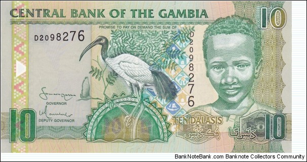 Gambia P26 (10 dalasis ND 2006) Banknote