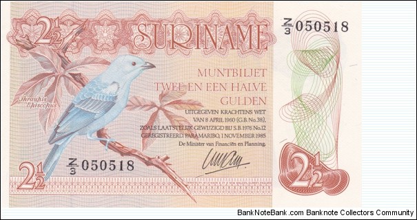 Suriname P119a (2,5 gulden 1/11-1985) Banknote