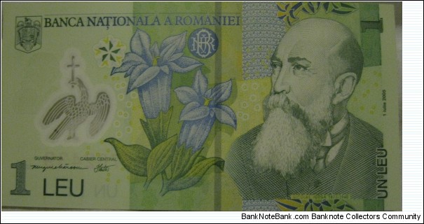 1 leu UNC dated 2005 Banknote