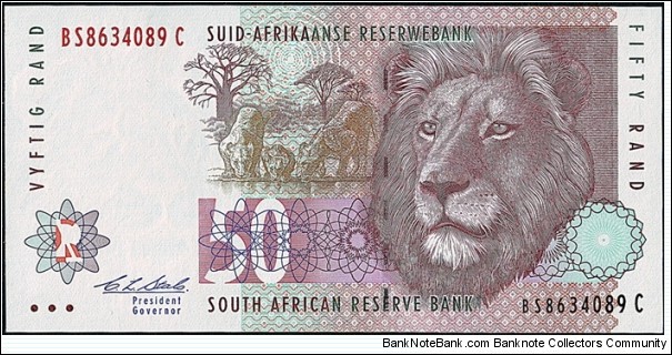 South Africa N.D. 50 Rand. Banknote