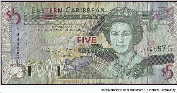 Grenada N.D. 5 Dollars. Banknote