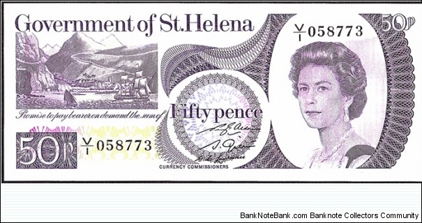 St. Helena N.D. 50 Pence. Banknote