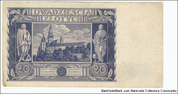 Banknote from Poland year 1936