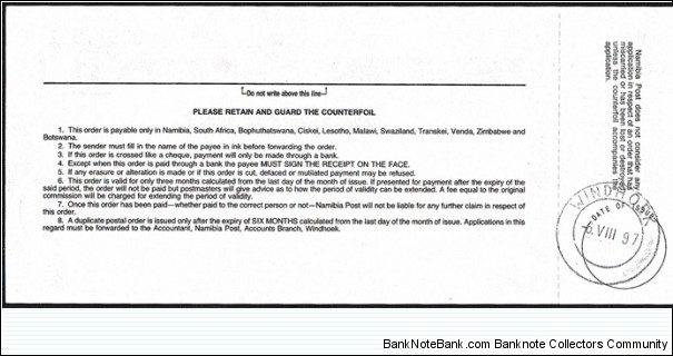 Banknote from Namibia year 1997