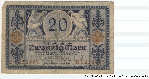 20 Mark(German Empire 1915) Banknote