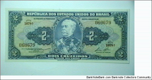 Brazil ND(1954-58) b 2 Cruzeiros  kp 151  Banknote