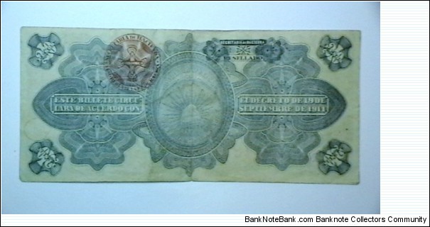 Banknote from Mexico year 1914