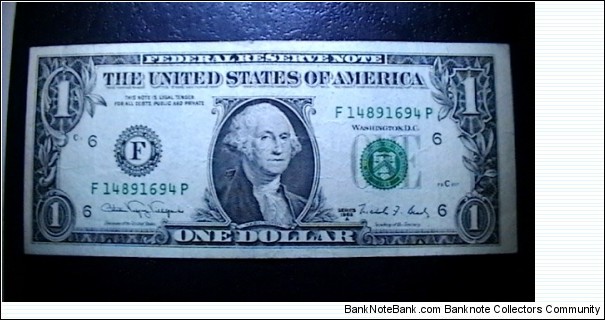 US FRN 1 dollar 1988A FW printed  Banknote