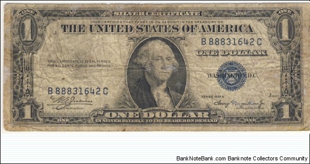 1 Dollar(Silver Certificate 1935A) Banknote